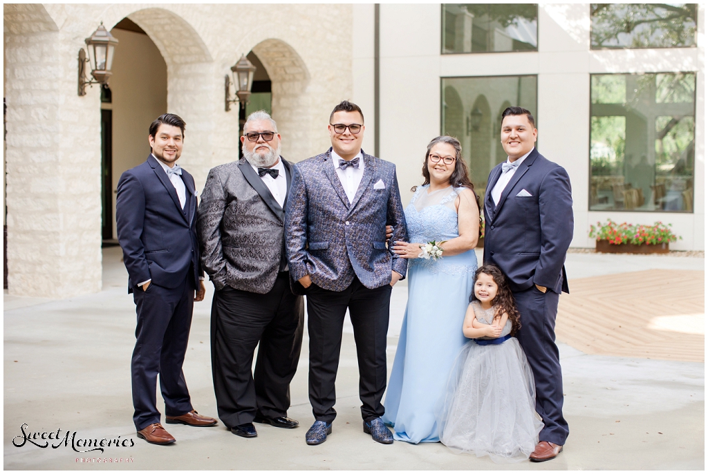 The groom with his family.