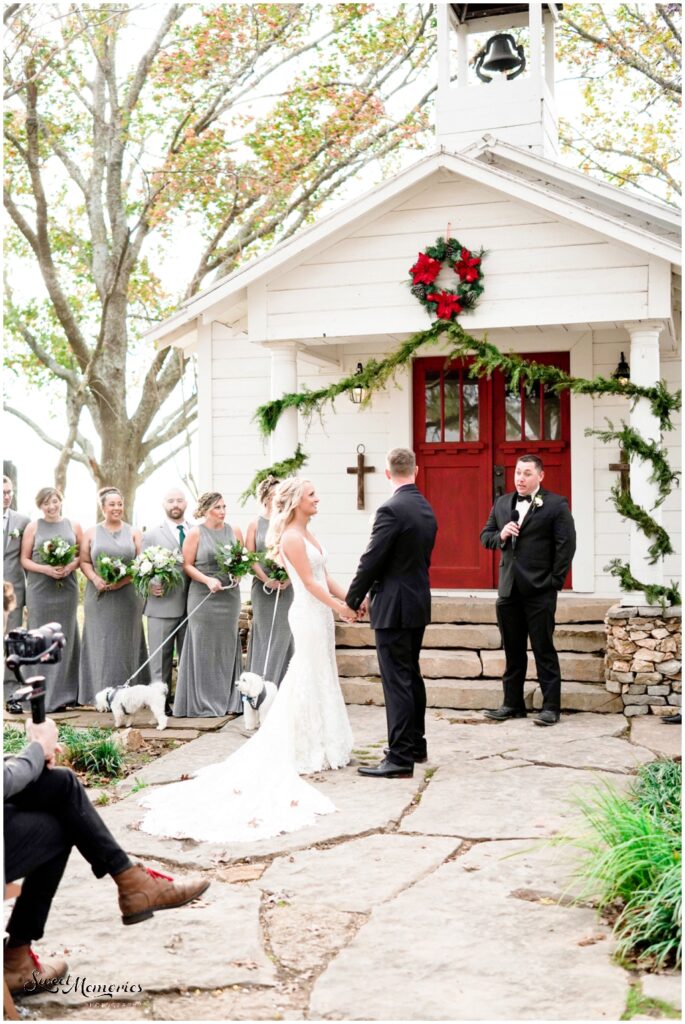 The officiant was the groom's brother.