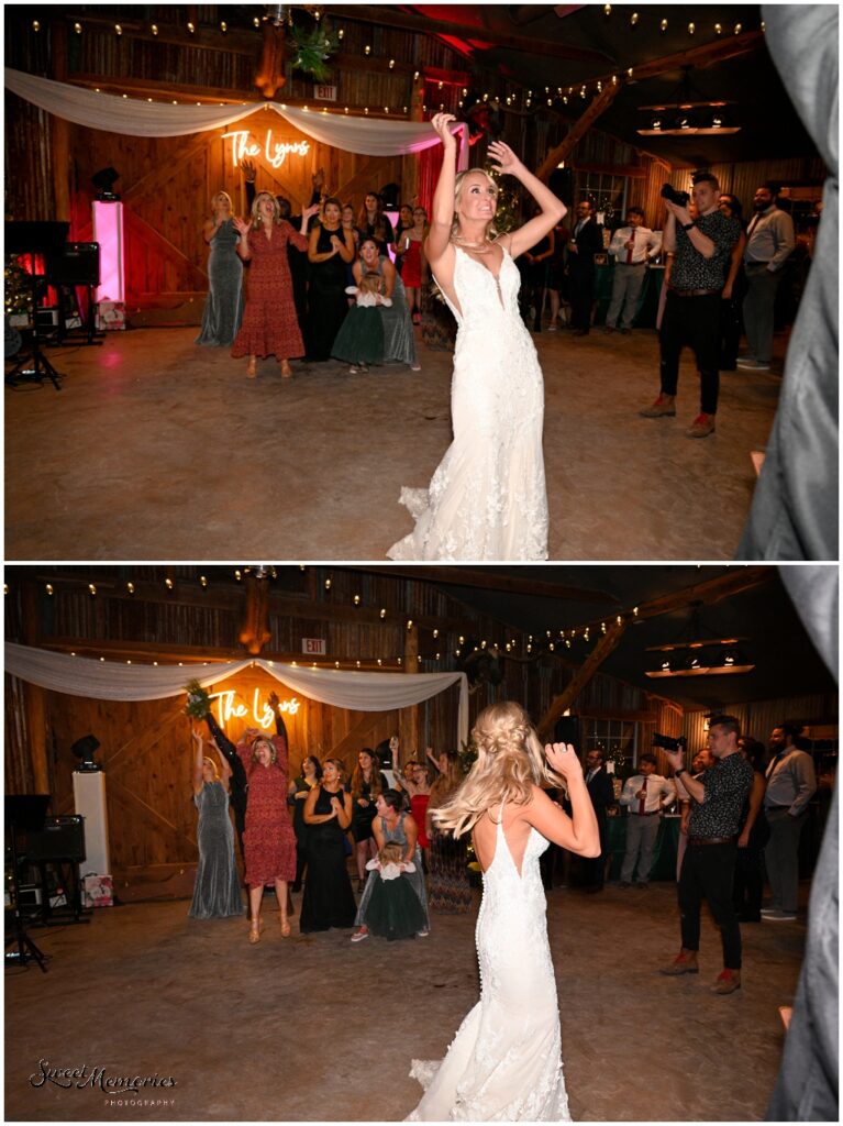 The bouquet toss