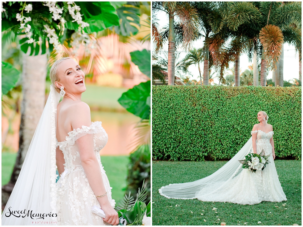 Bride looking gorgeous in her Galia Lahav gown