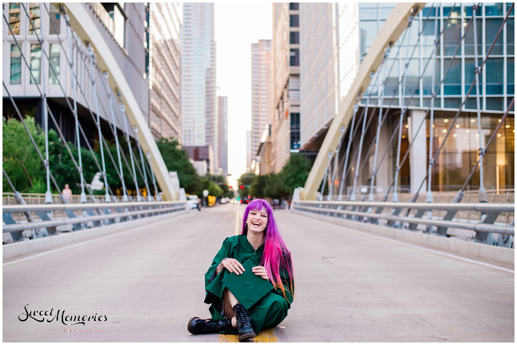 Senior photos in Downtown Austin