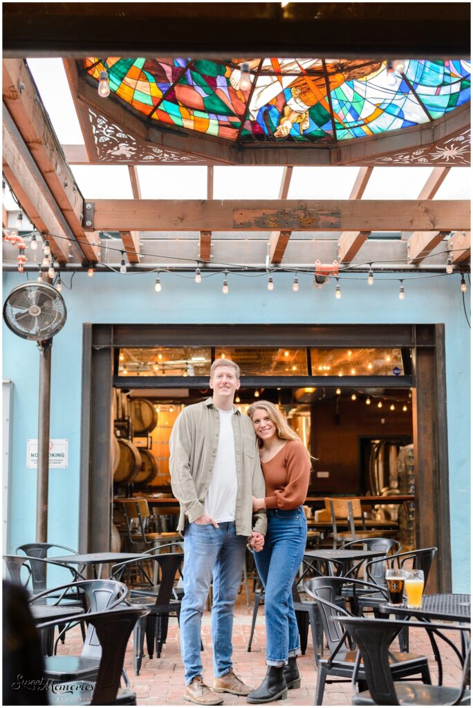 Lazarus Brewing Co. Engagement Session | Coffee Shop Engagement