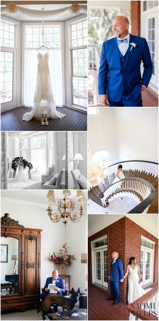 Individual pictures of the bride and groom at Mansion at Colovista