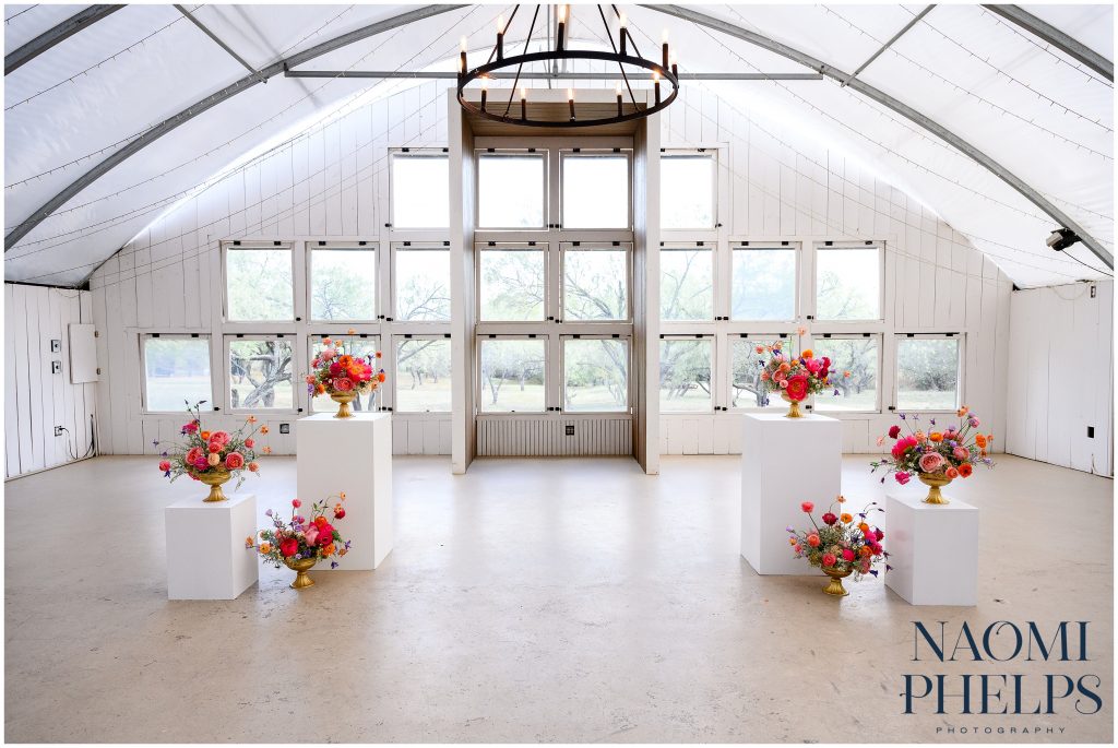 The ceremony space set up at Camino Real Ranch.