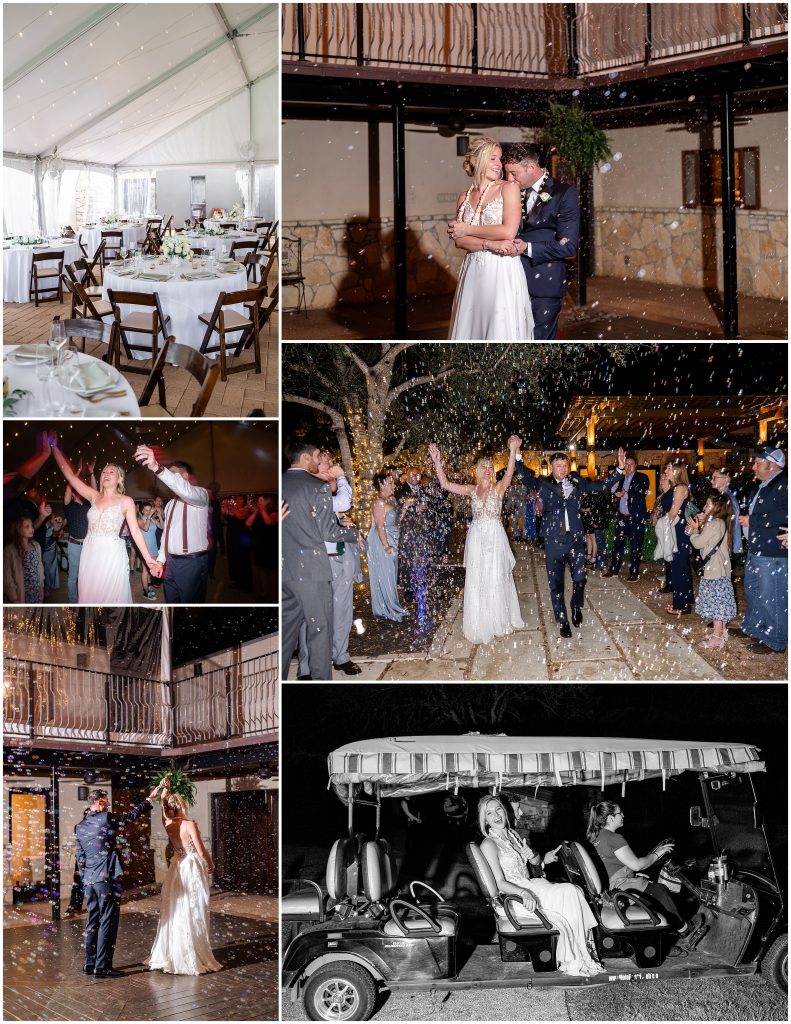 Reception images at the Vineyards at Chappel Lodge.