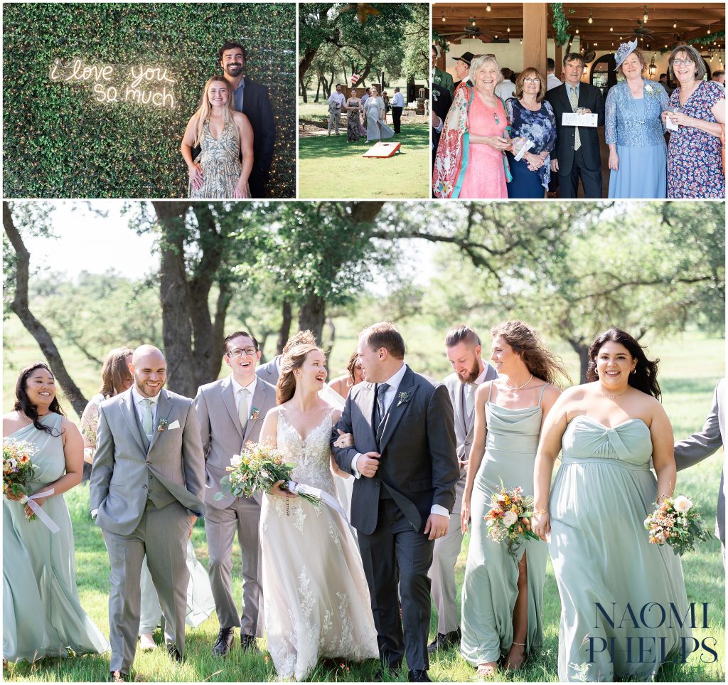 Group photos on a wedding day at Ma Maison, one of the best Austin wedding venues.