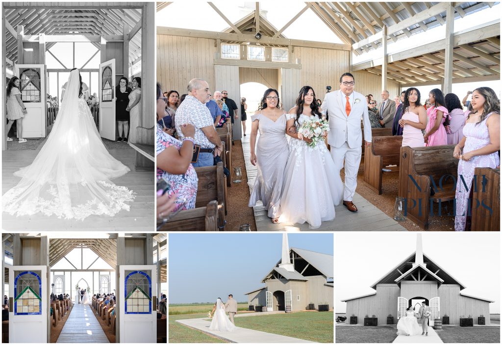 The wedding ceremony at the Allen Farmhaus.