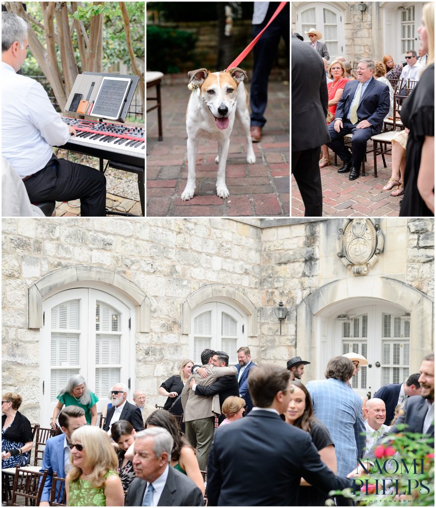 Wedding ceremony at Chateau Bellevue in downtown Austin.