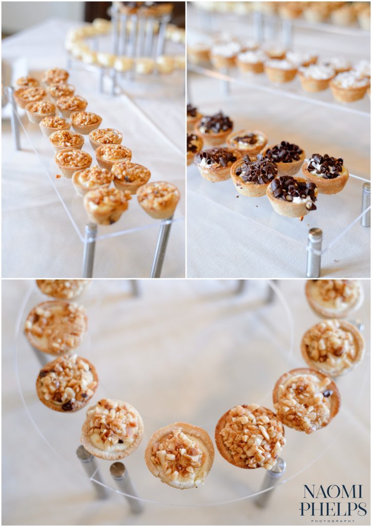 Mini pies at the couple's Downtown Austin wedding.