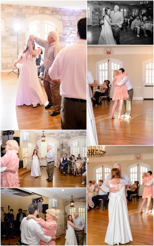 Special dances at Chateau Bellevue, a Downtown Austin wedding venue.