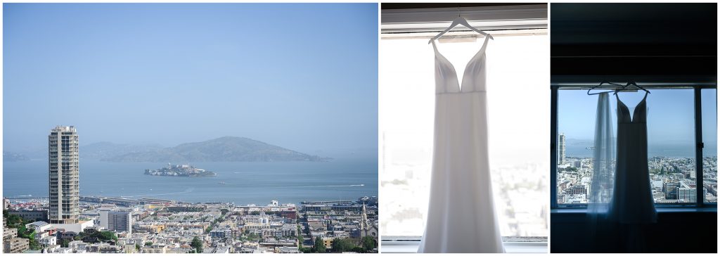 The views from the bridal suite at the Fairmont in San Francisco 