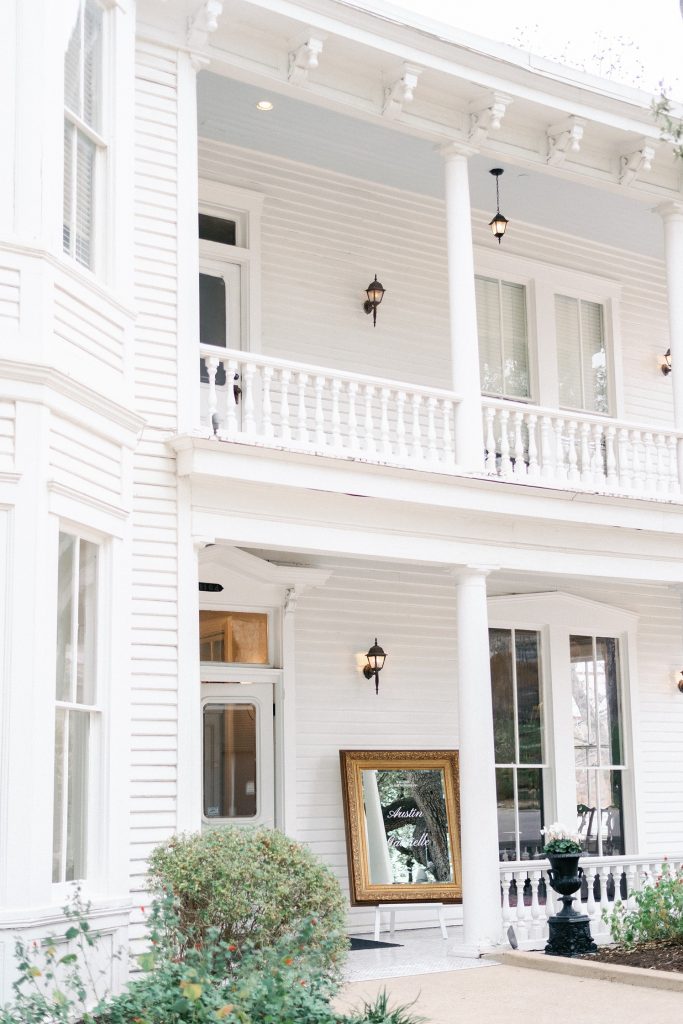 Exterior of The Allan House, one of the top small wedding venues in Austin TX.