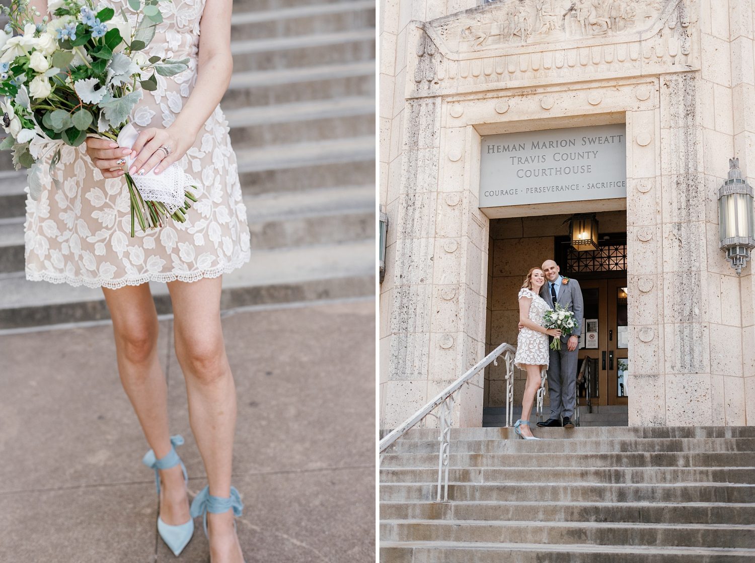 Heman Marion Sweatt Travis County Courthouse wedding in Austin